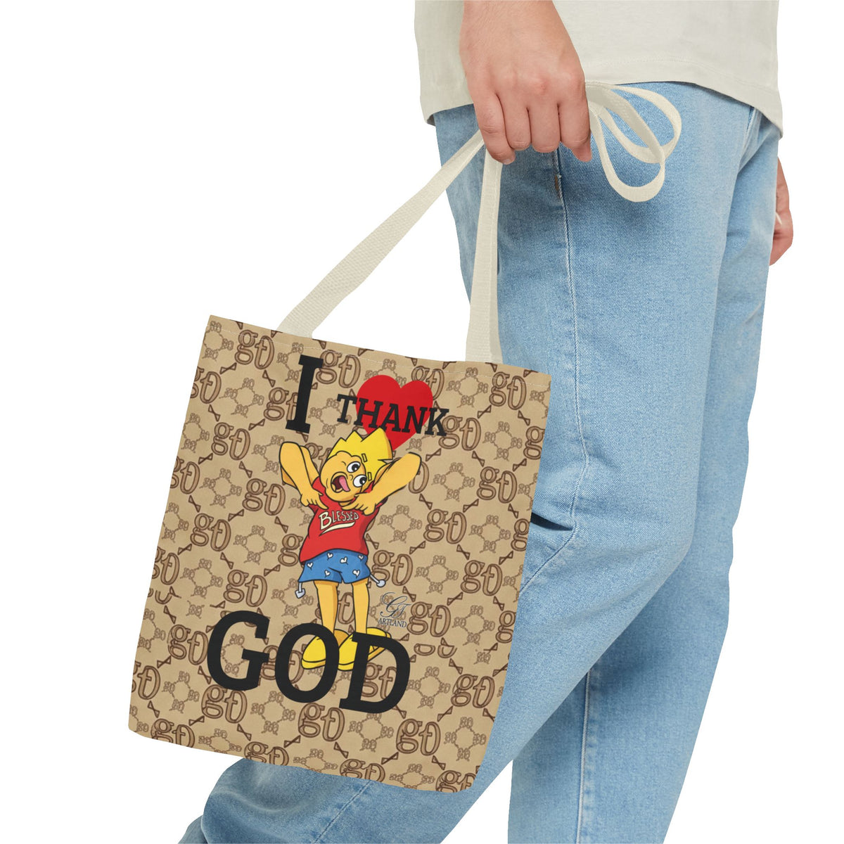 I  Thank God Tote Bag | URBAN CARTOON BY GT ARTLAND