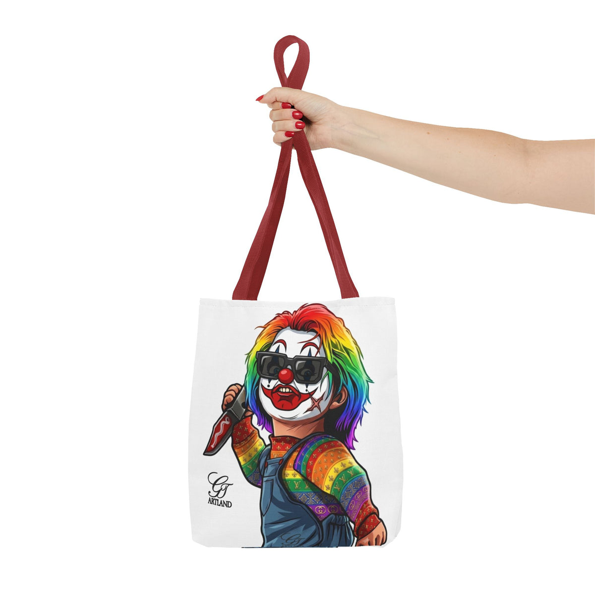 Rainbow Slasher Horror Tote Bag by GT Artland