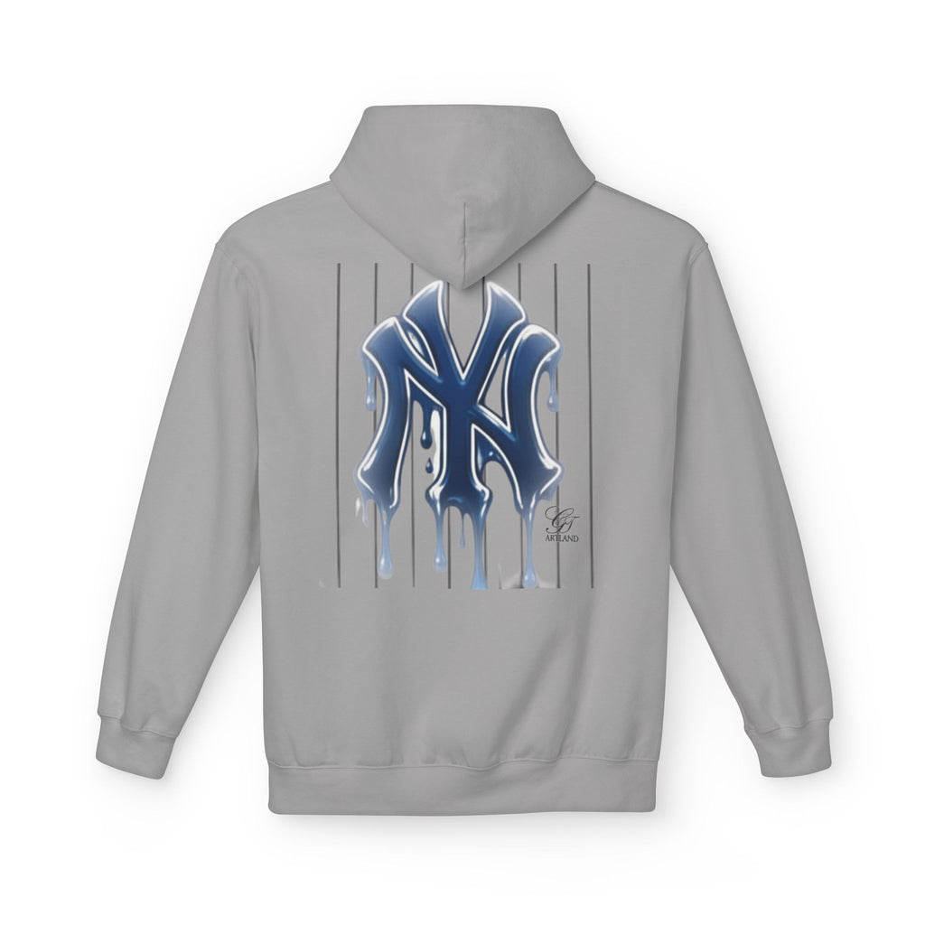 Dripping NY Fan Gear Logo Hoodie | Baseball Pinstripe Streetwear by GT Artland