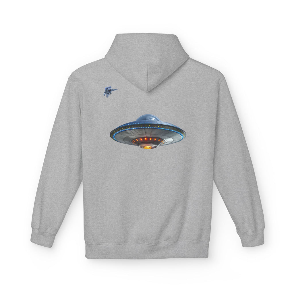 Retro UFO Spaceship Hoodie | Paranormal Alien Abduction Design