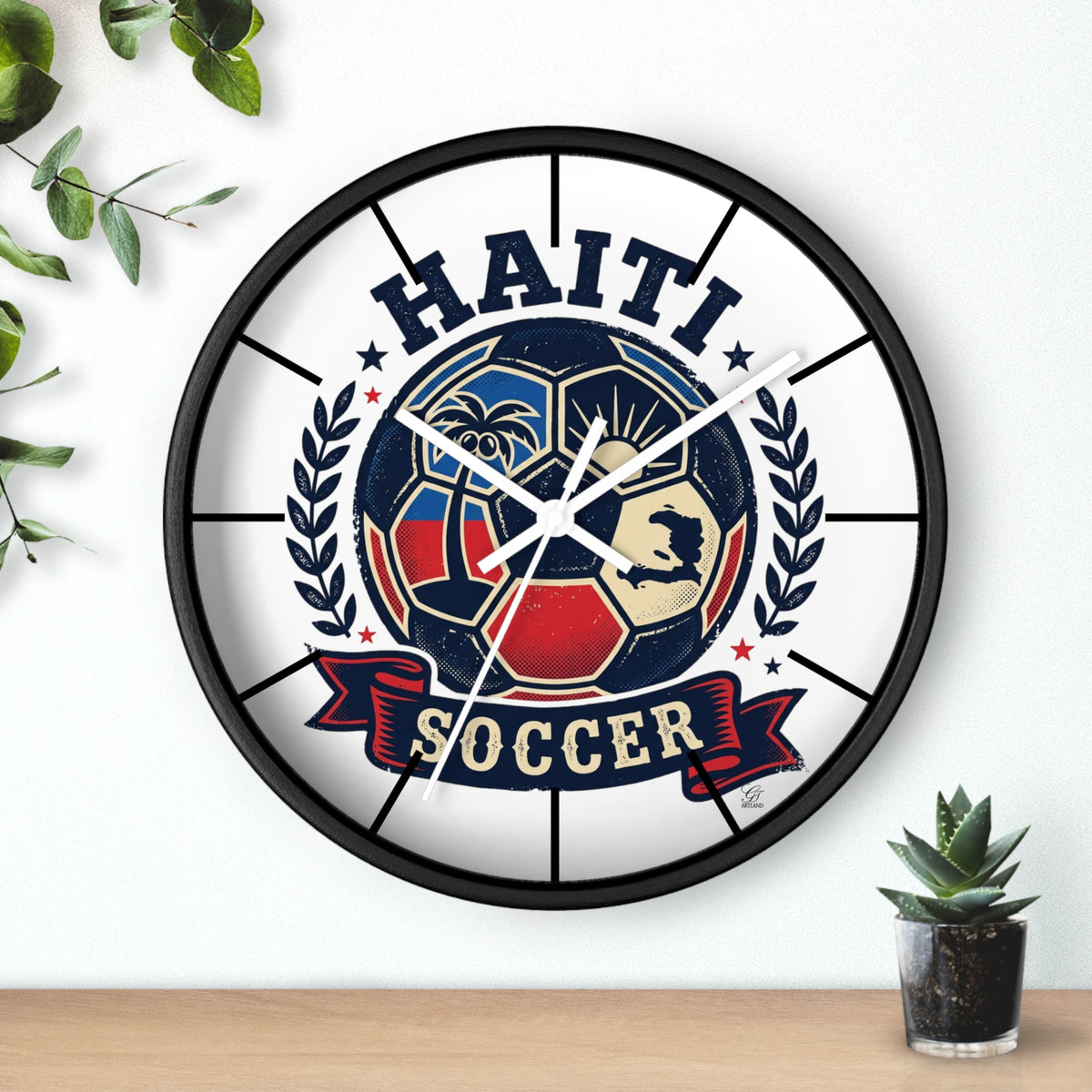 Haitian Soccer Ball Wall Clock
