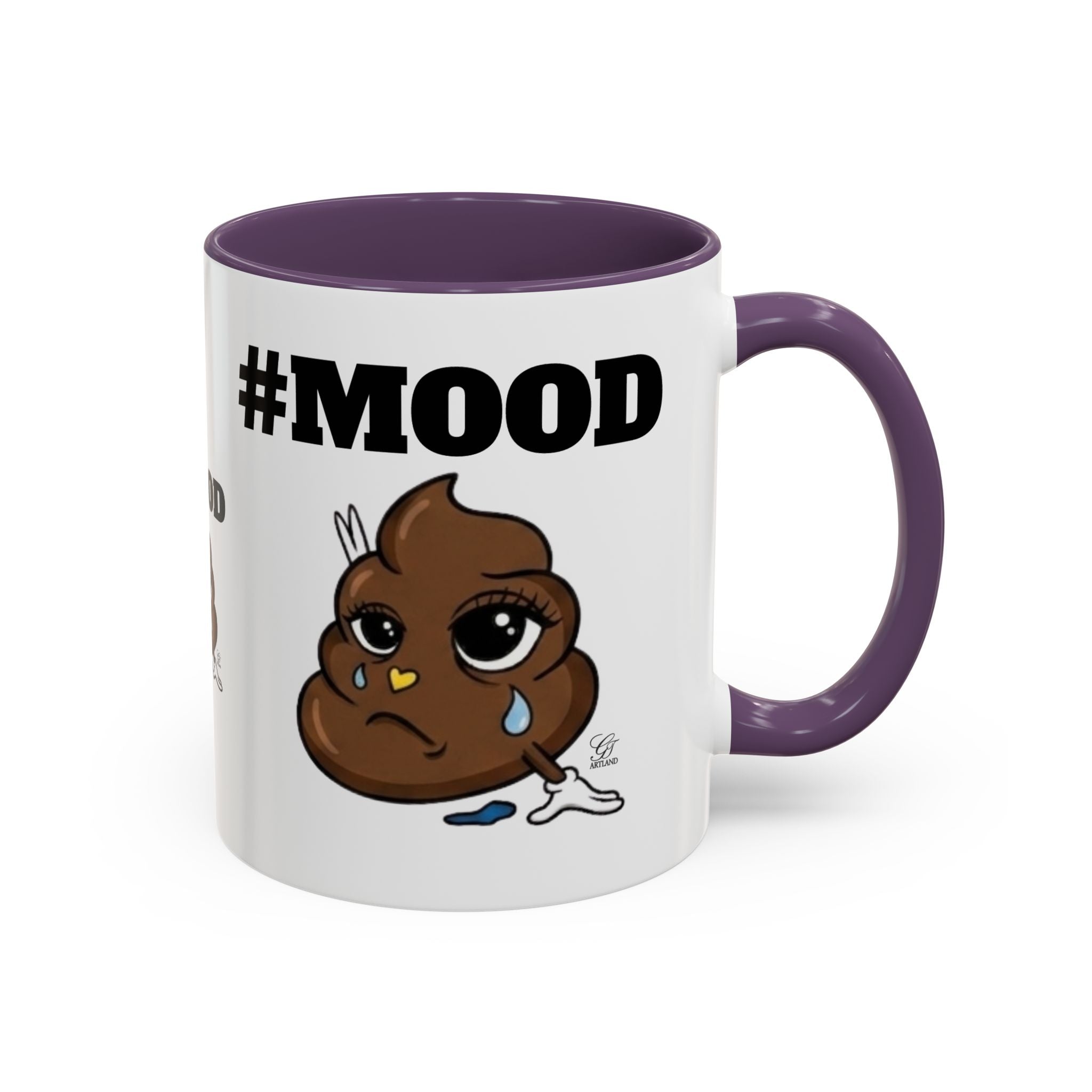 #MOOD Winnie without the poo Funny Poop Emoji Accent Coffee Mug – 11/15oz Novelty Gift by GT Artland