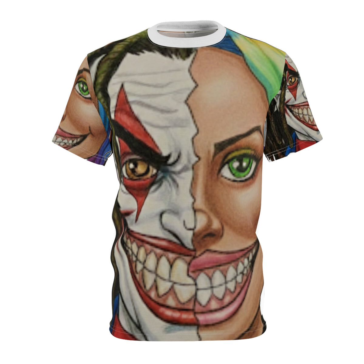 2 Faced Da Joka And Rainbow Hair Girl Urban Street Vibe Tee  Cut & Sew Shirt by GT Artland