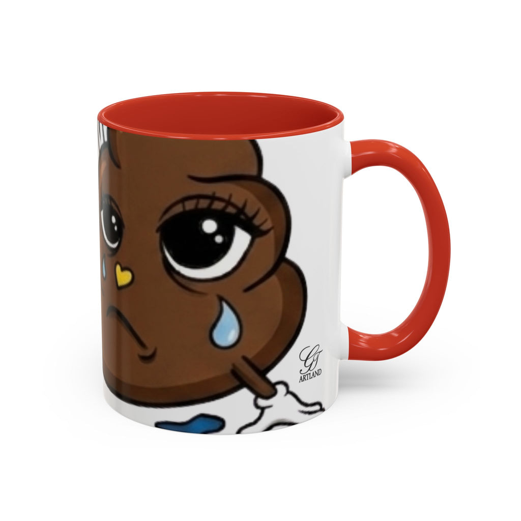 Sad Poop Emoji Coffee Mug – Funny Cute Collectors Novelty Accent Mug (11/15oz) by GT Artland