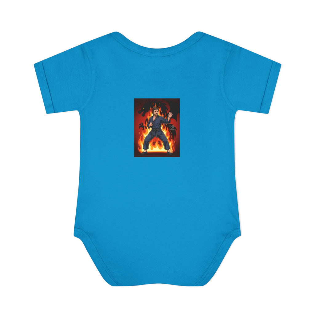 Flame Ninja Infant Bodysuit | Dragon Fire Martial Arts Baby Onesie