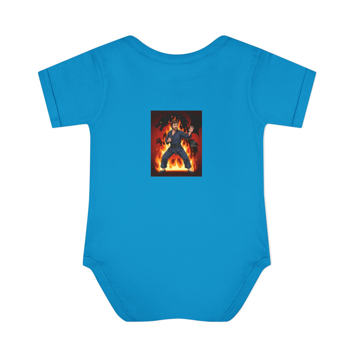 Flame Ninja Infant Bodysuit | Dragon Fire Martial Arts Baby Onesie