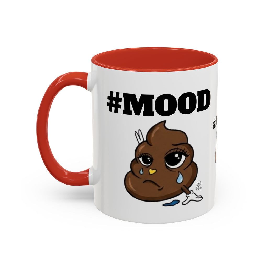 #MOOD Poop Emoji Accent Coffee Mug — Funny 11/15oz Novelty Mug by GT Artland