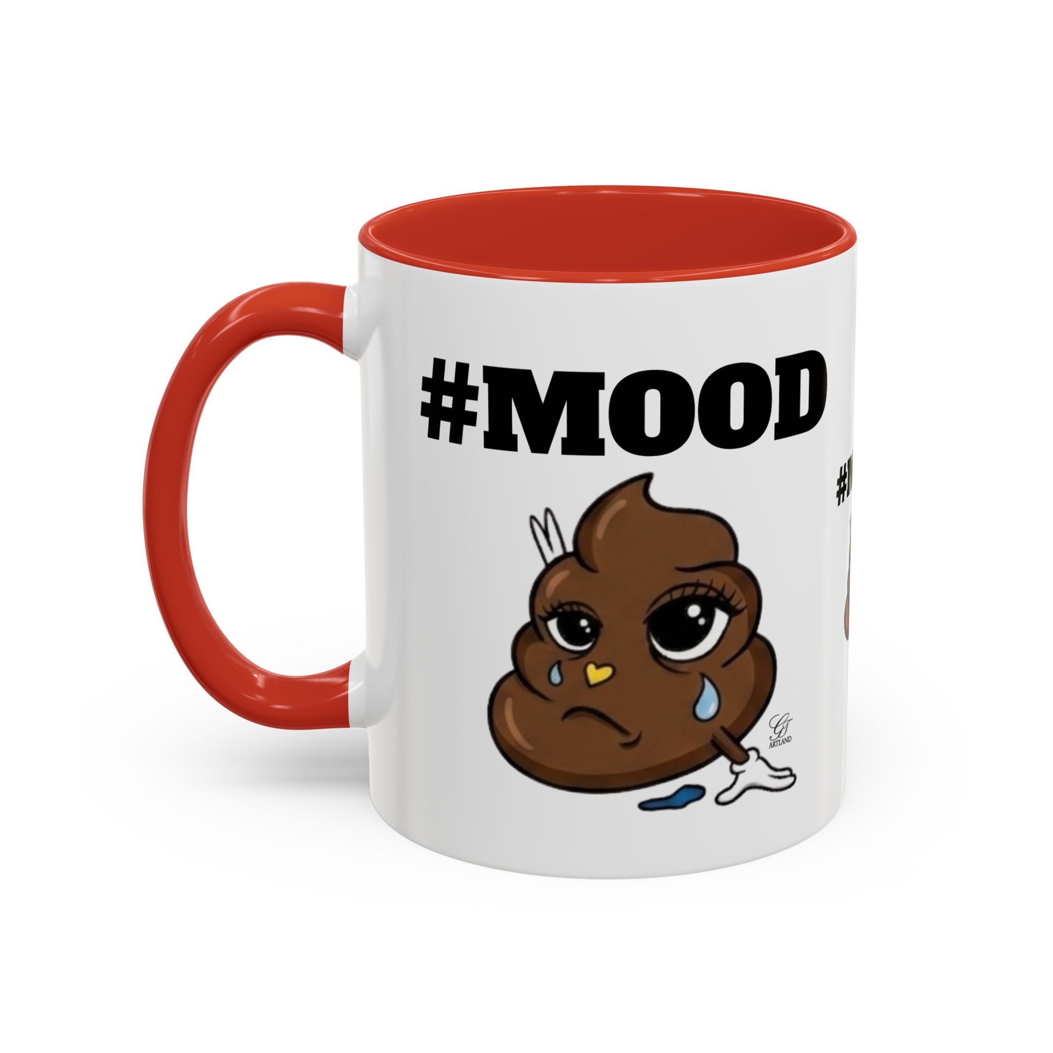 #MOOD Poop Emoji Accent Coffee Mug — Funny 11/15oz Novelty Mug by GT Artland