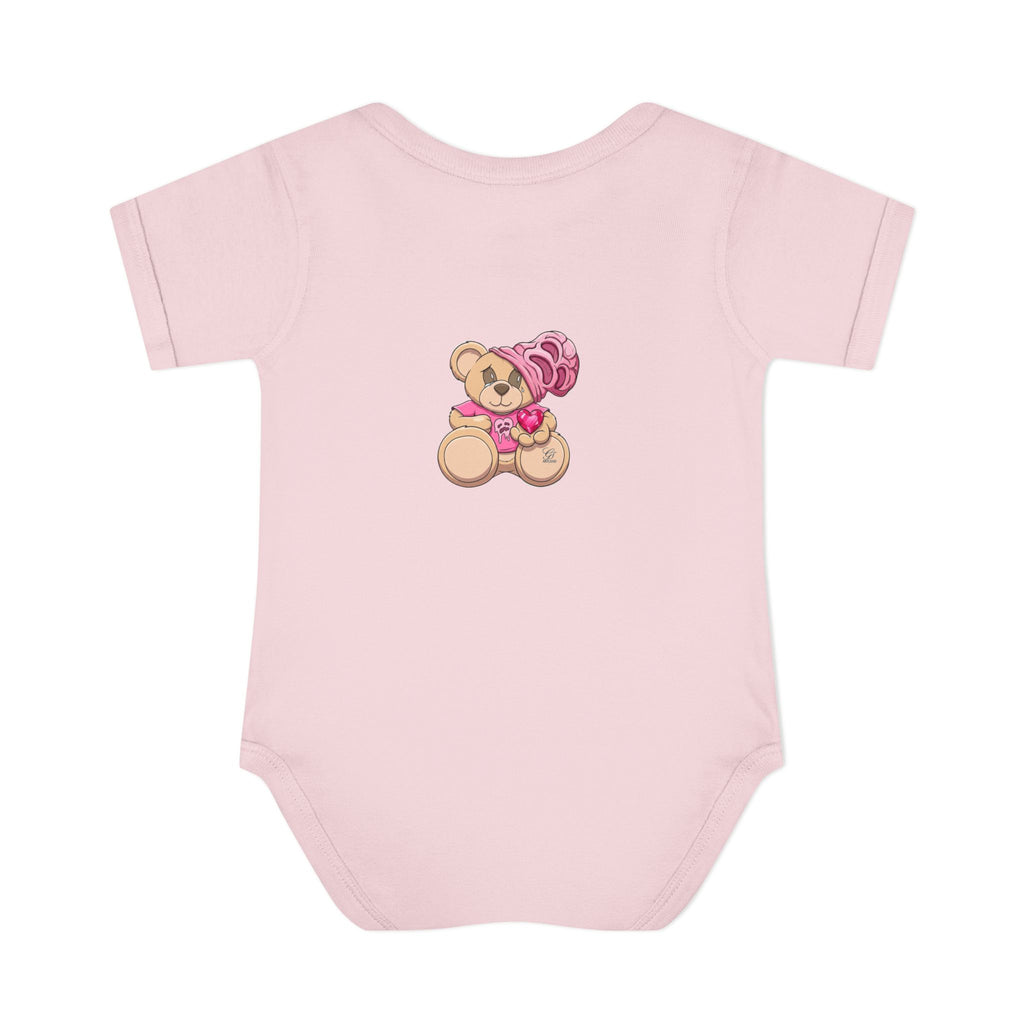 Pink Heart Teddy Bear Infant Bodysuit by GT Artland