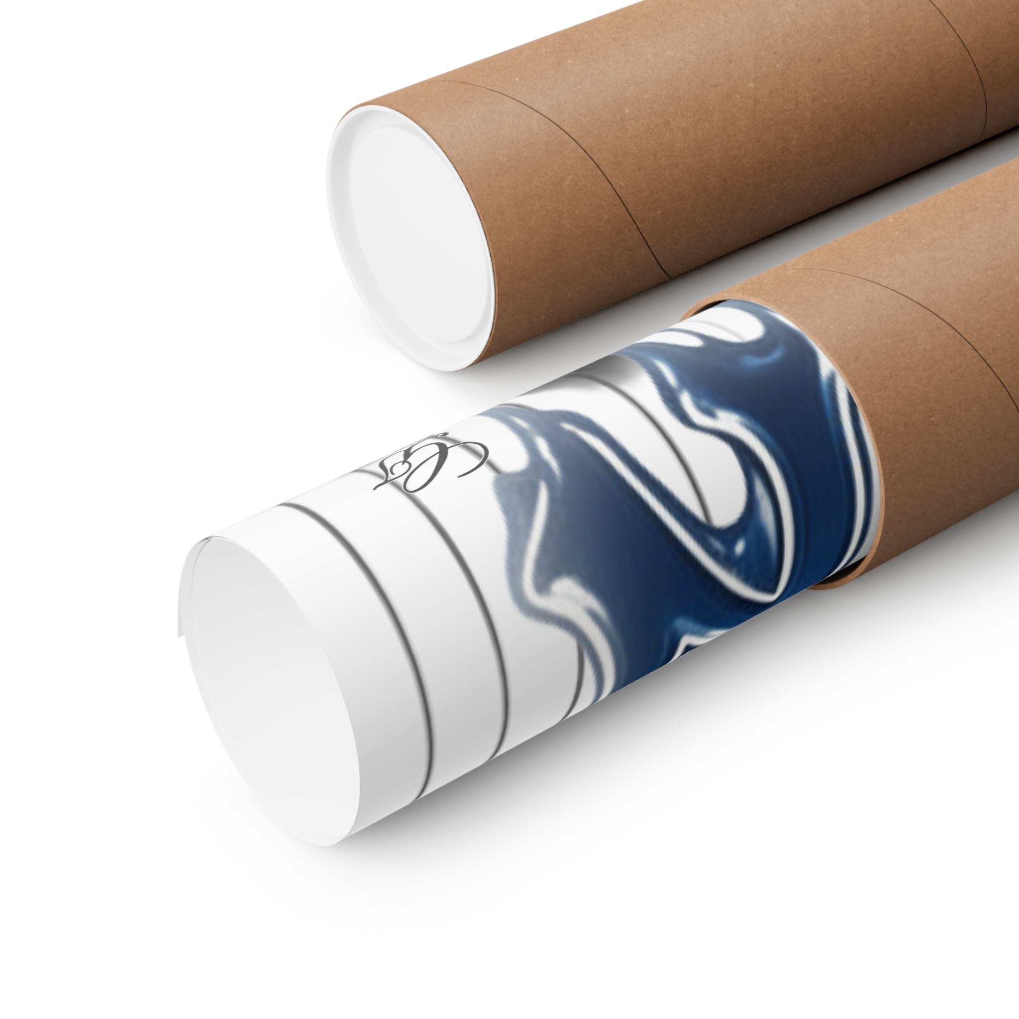 Dripping NY Logo Matte Vertical Poster | Baseball Pinstripe Art by GT Artland