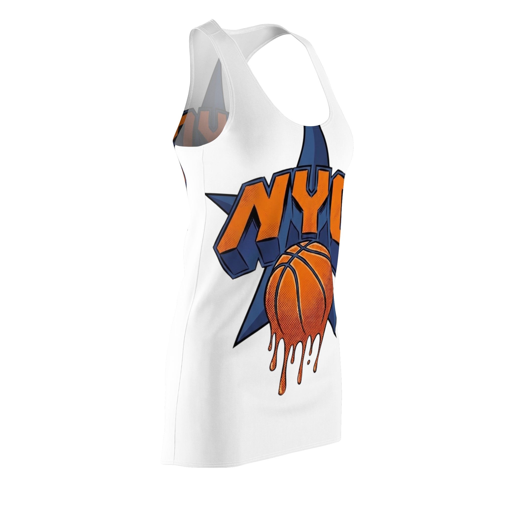 NYC Dripping Basketball Racerback Dress | Streetwear Sports Graphic by GT Artland