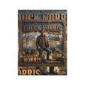Western Chuck Norris Lawman Poster Blanket | Velveteen Microfiber Blanket by GT Artland