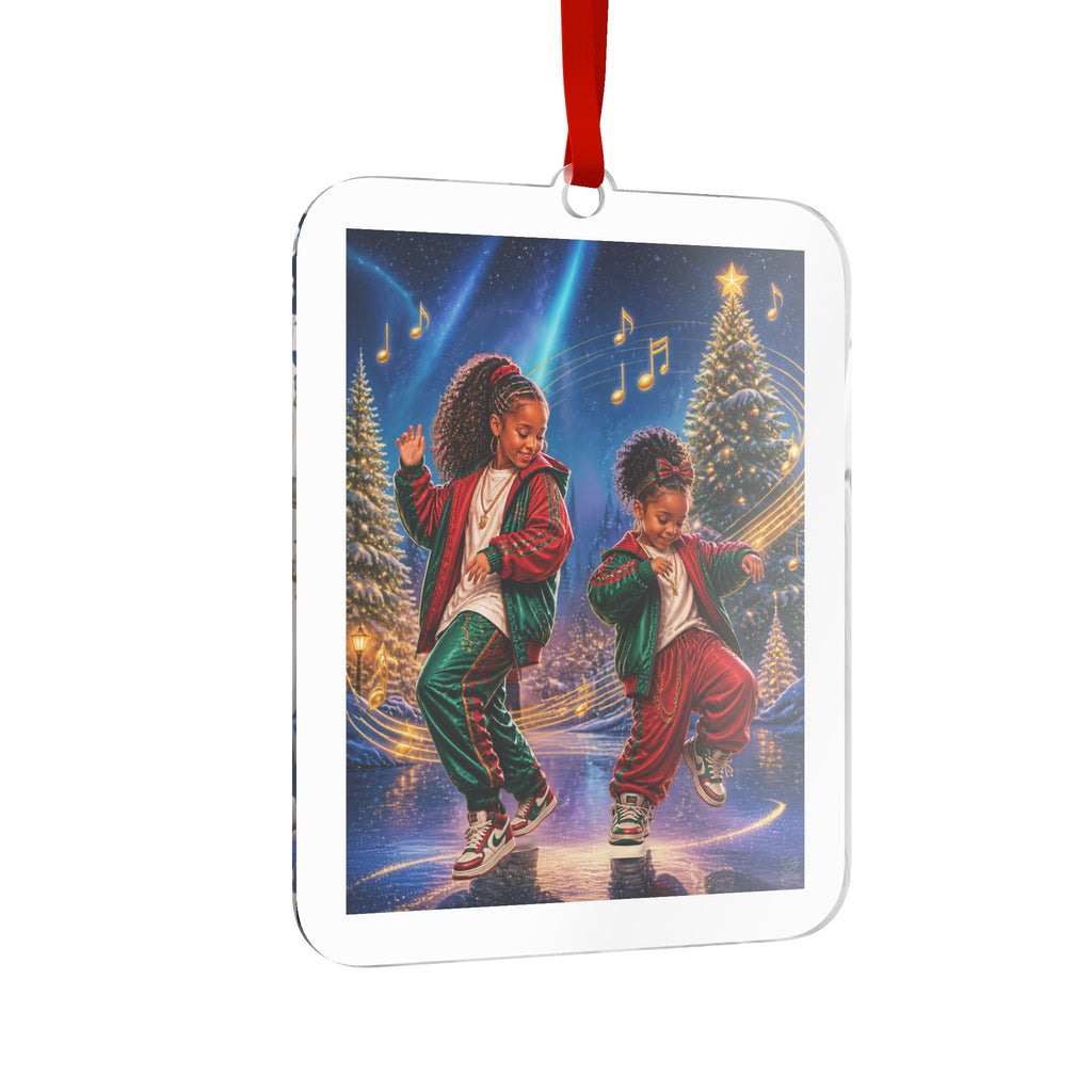 Dancing Children Christmas Custom Cut Acrylic Ornament