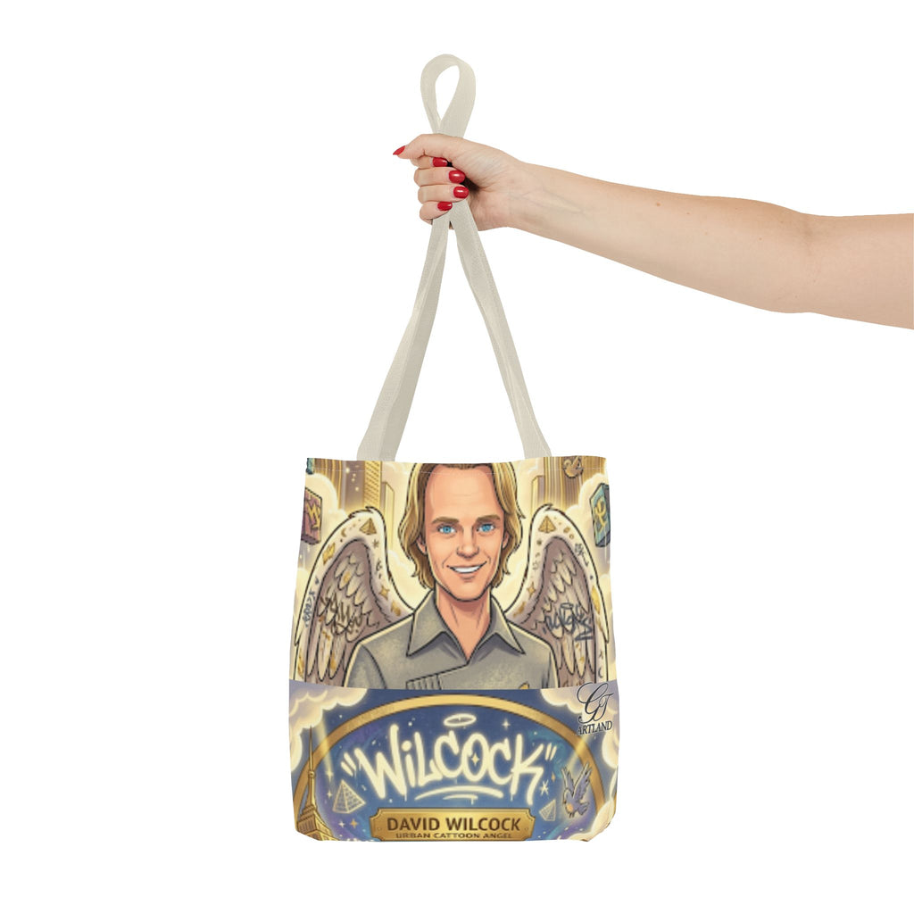 Wilcock Angel Wings Portrait Tote Bag – Illustrated Memorial/Tribute Carryall by GT Artland