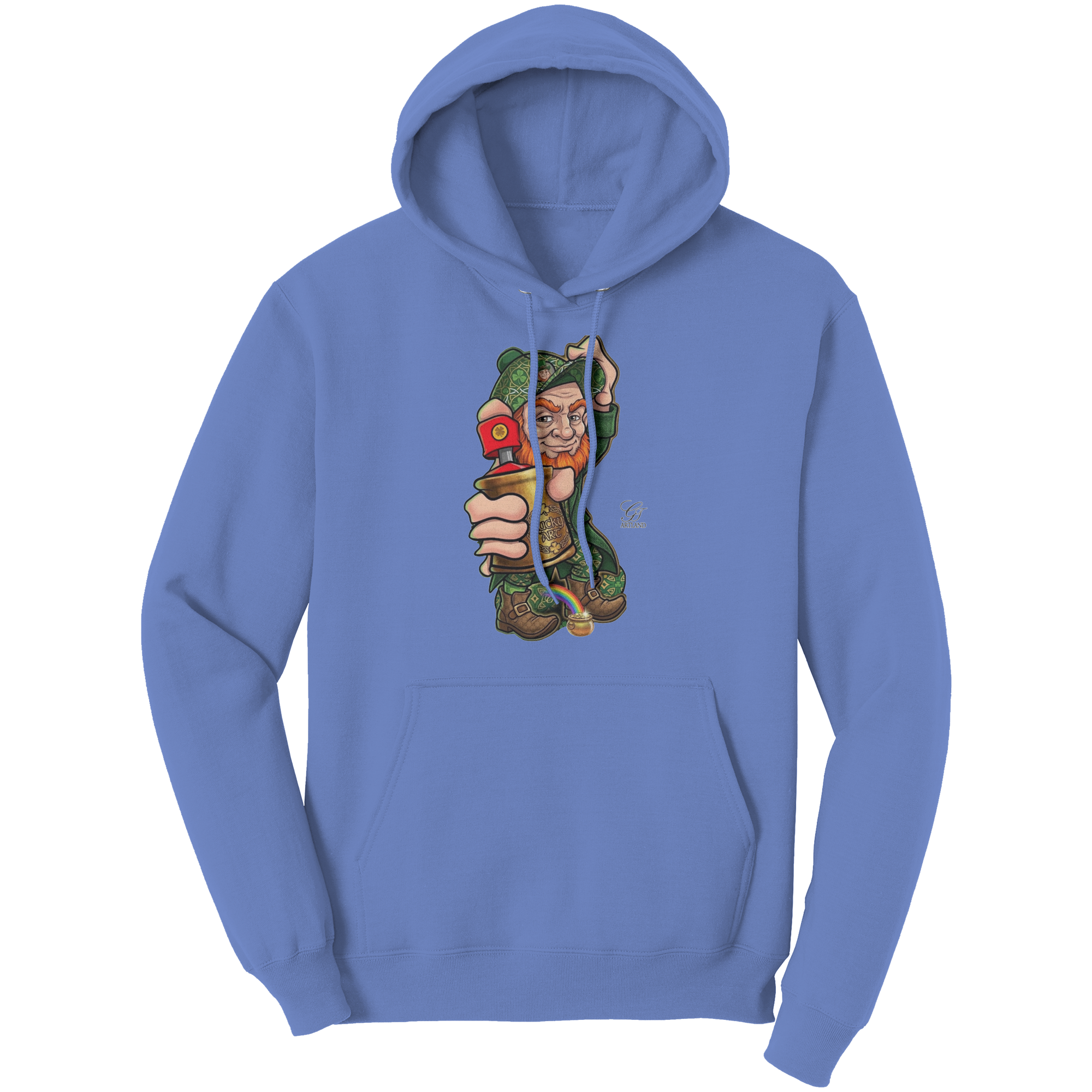 Spray Can Leprechaun Urban Designer "Luck Art" Edition Port & Co Hoodie by GT Artland