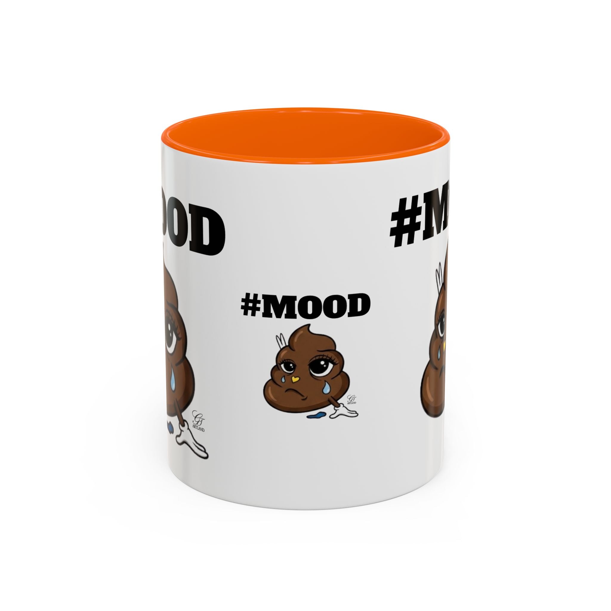 #MOOD Poop Emoji Accent Coffee Mug — Funny 11/15oz Novelty Mug by GT Artland