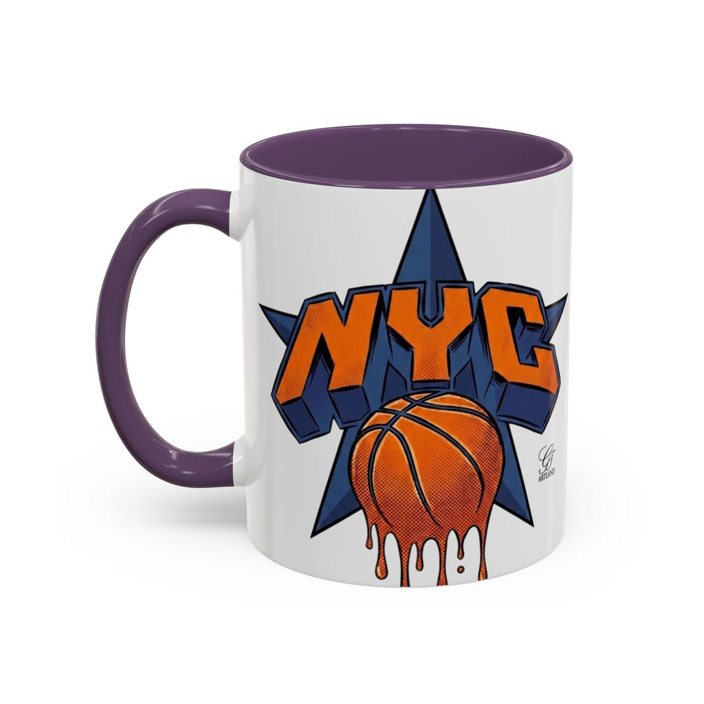 NYC  New York Champions Basketball Drip Mug | Accent Coffee Mug 11oz 15oz by GT Artland