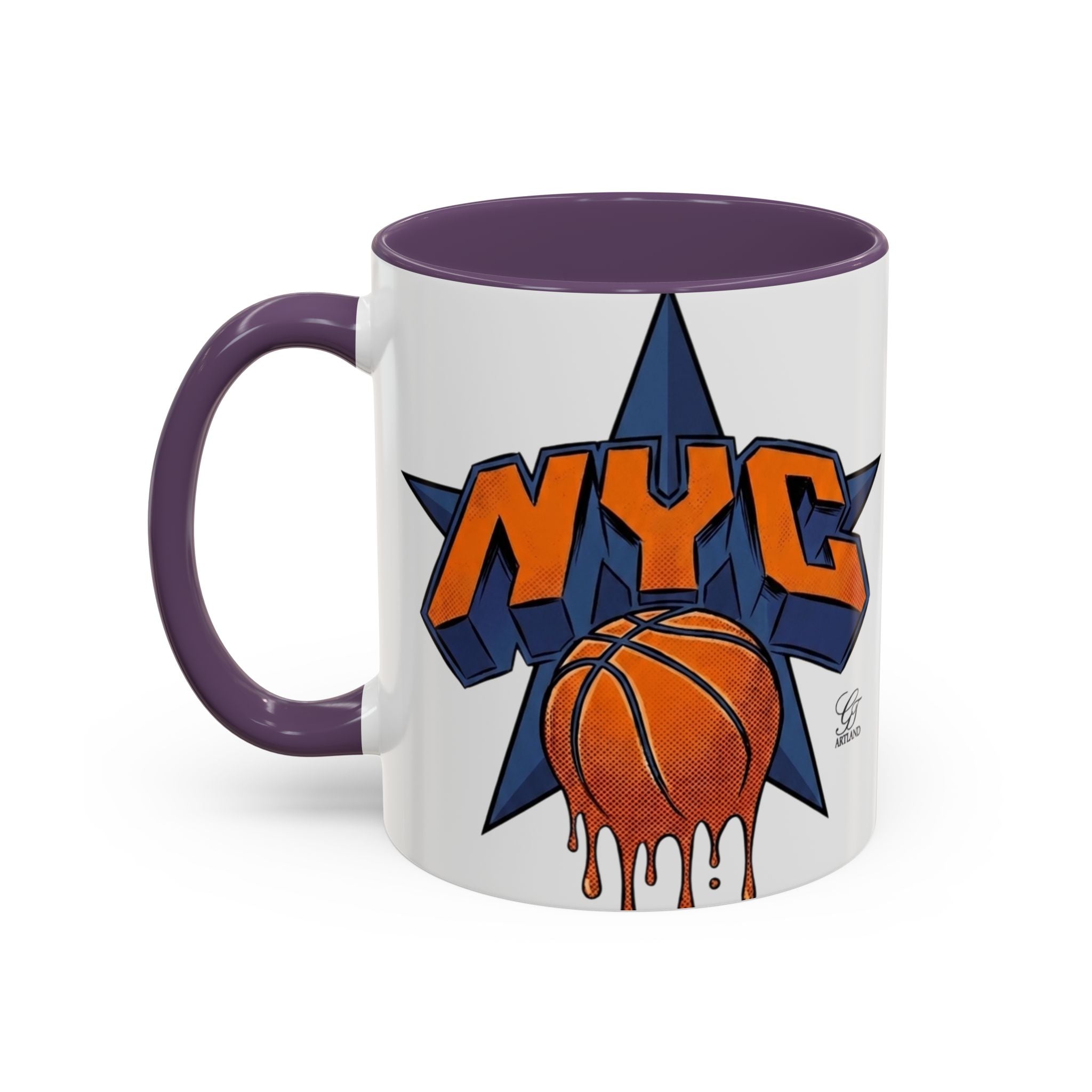 NYC  New York Champions Basketball Drip Mug | Accent Coffee Mug 11oz 15oz by GT Artland