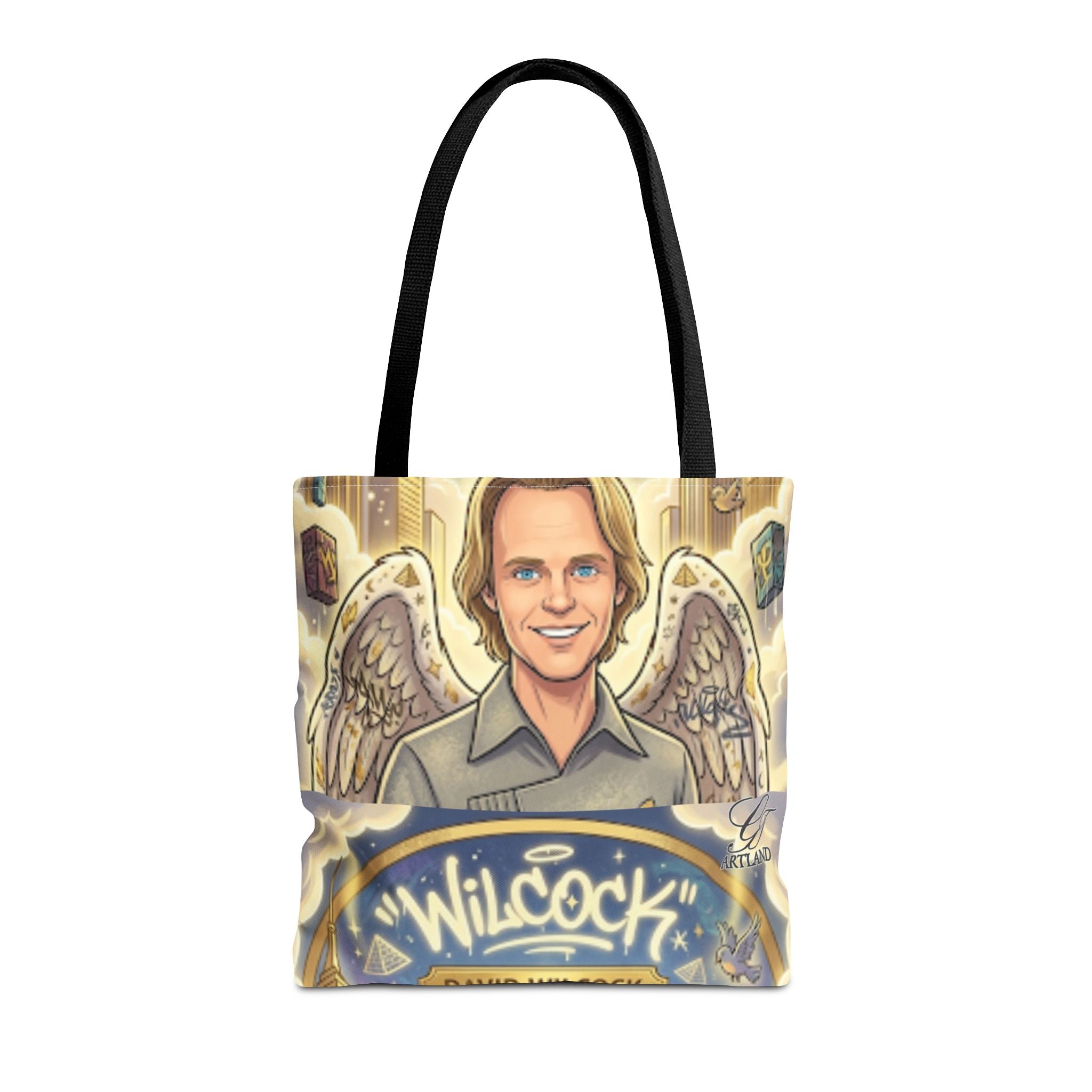 Wilcock Angel Wings Portrait Tote Bag – Illustrated Memorial/Tribute Carryall by GT Artland