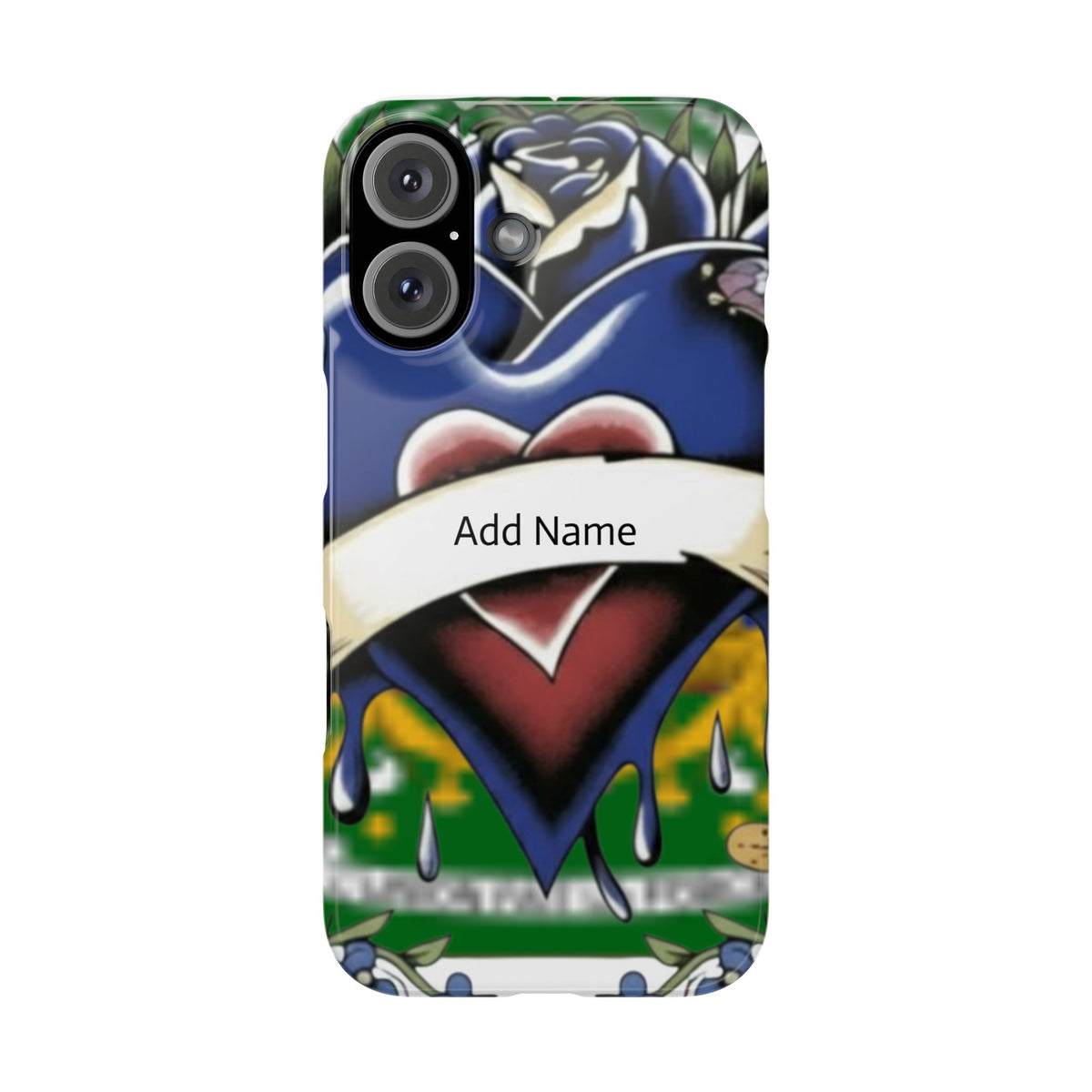 Blue Rose Garden Urban Styled Illustration Slim Phone Case |  by GT Artland
