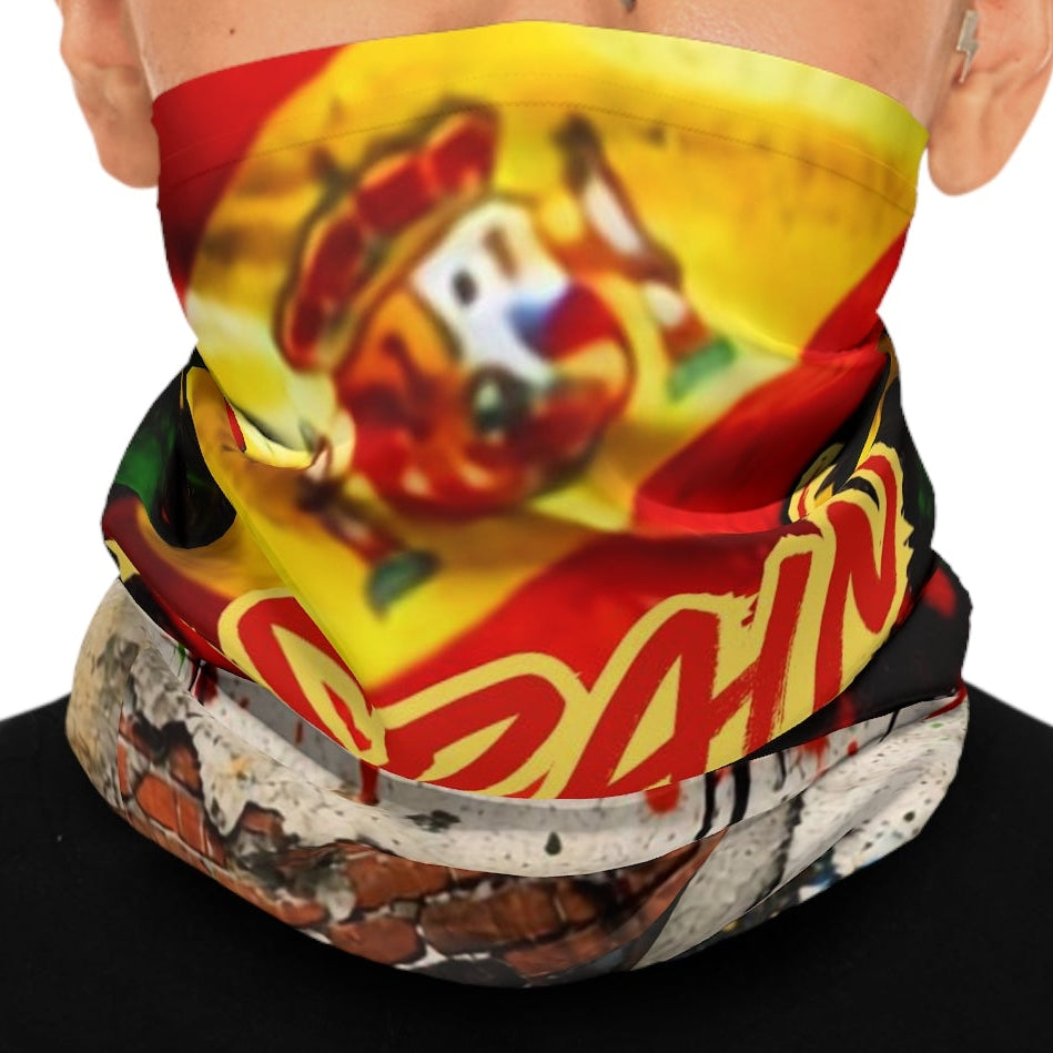 Spain Flag Graffiti Neck Gaiter – Spanish Pride Face Covering by GT Artland