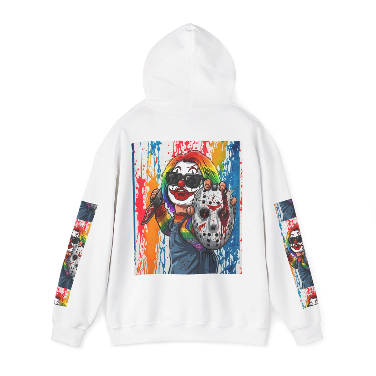 Rainbow Slasher Unisex Heavy Blend Hooded Sweatshirt by GT Artland