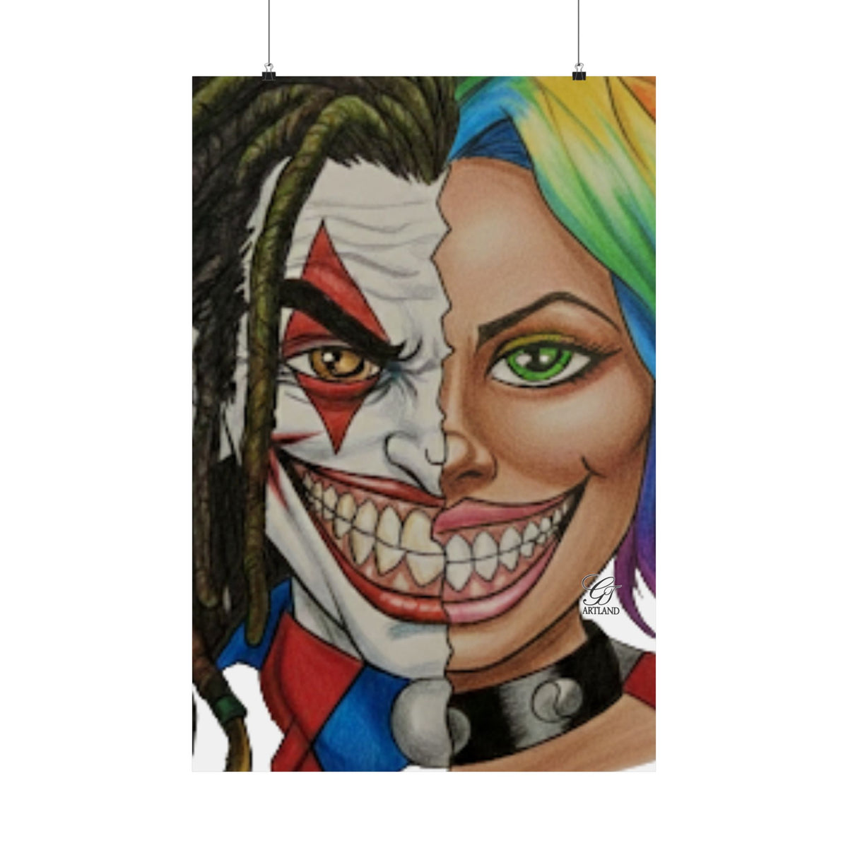 2 Faced Urban Designer Harlee Matte Vertical Posters | Vibrant Pop Art Wall Print by GT Artland
