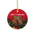 Ceramic Ornament - "Print It Your Way" Custom Round Holiday Keepsake by GT Artland