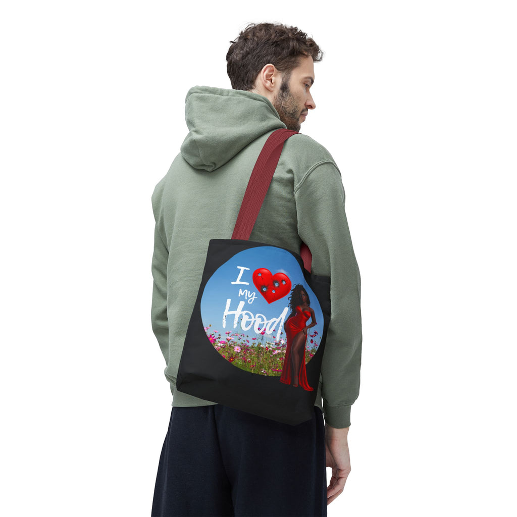 I Love My Hood tote bag | All-over print handbag
