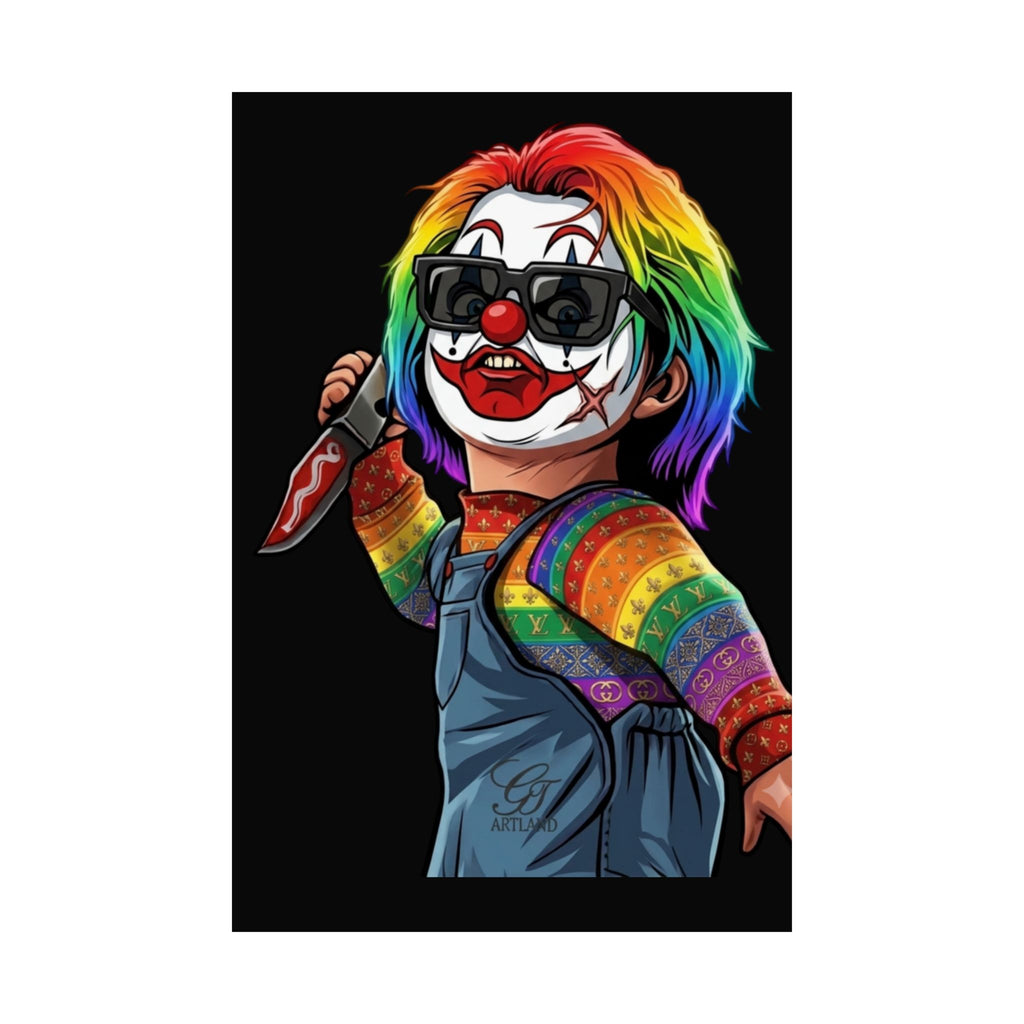 Rainbow Slasher Urban Designer Horror Matte Vertical Posters by GT Artland