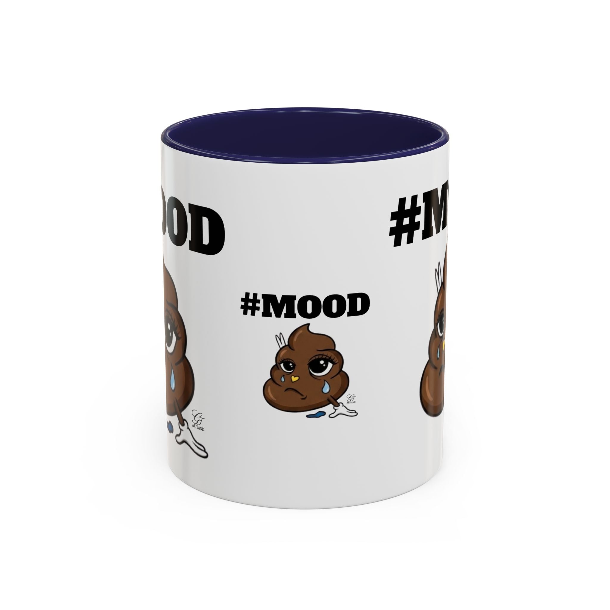 #MOOD Poop Emoji Accent Coffee Mug — Funny 11/15oz Novelty Mug by GT Artland