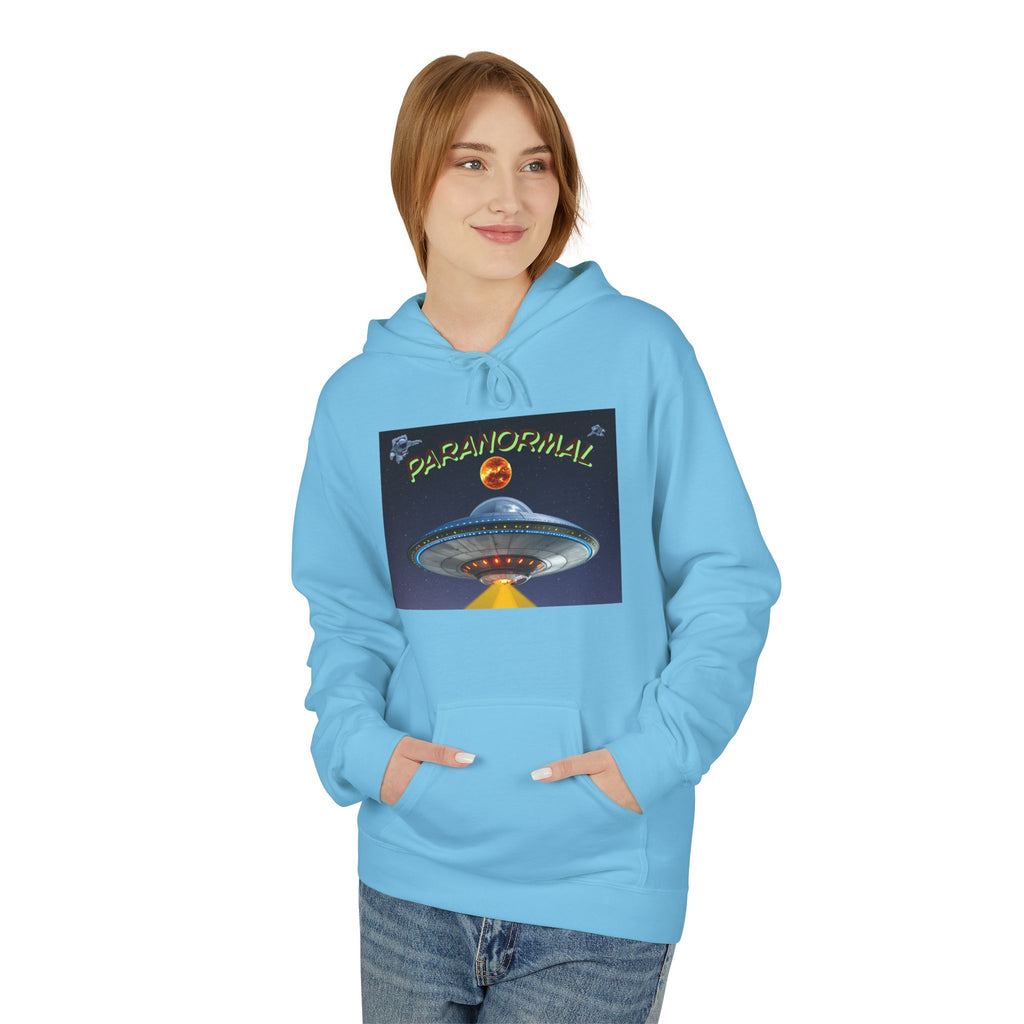 Retro UFO Spaceship Hoodie | Paranormal Alien Abduction Design