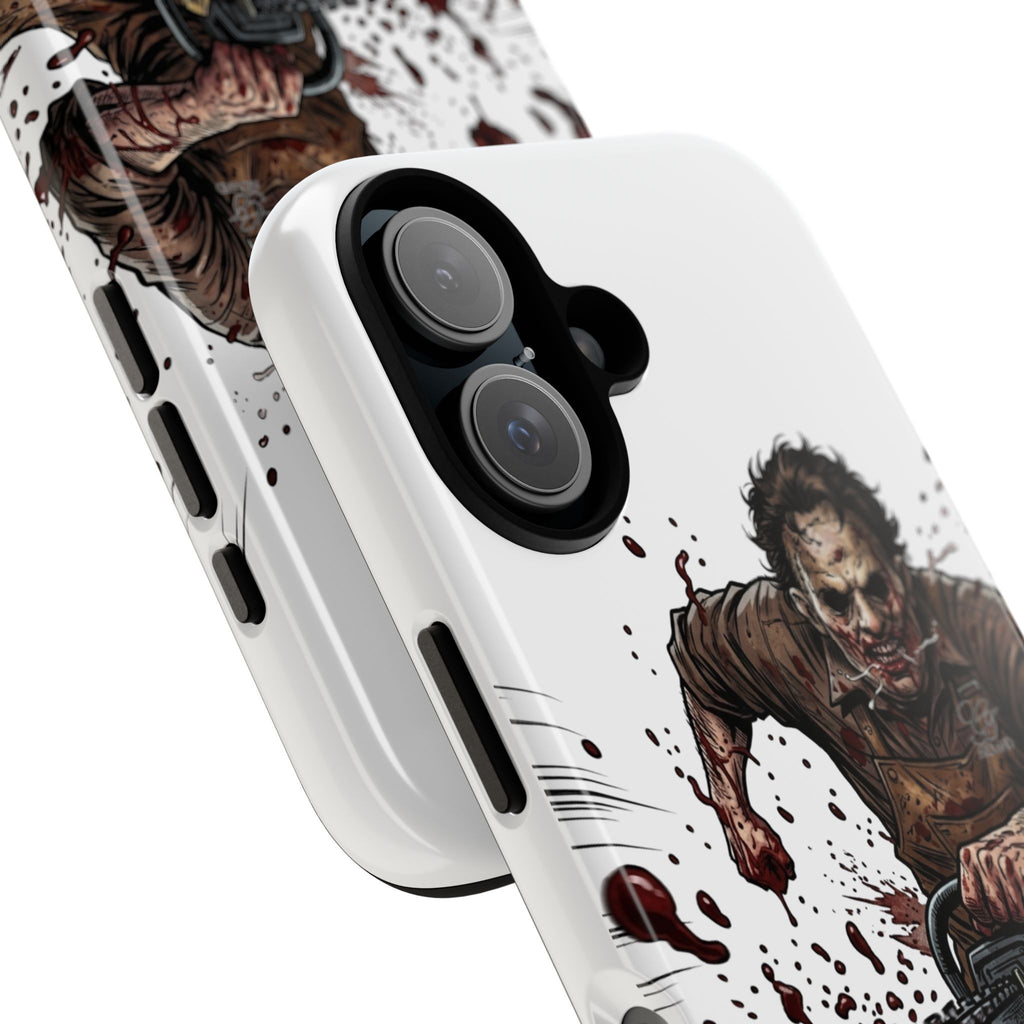 Chainsaw Killer Horror Illustration phone case | iPhone Samsung protective case by GT Artland