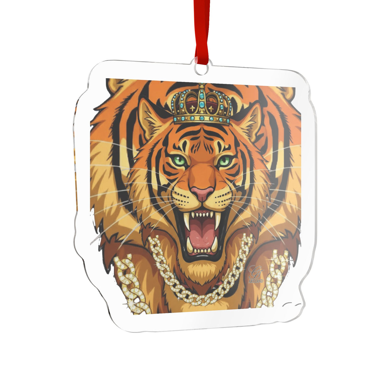 Roaring Tiger Acrylic Ornament by GT Artland