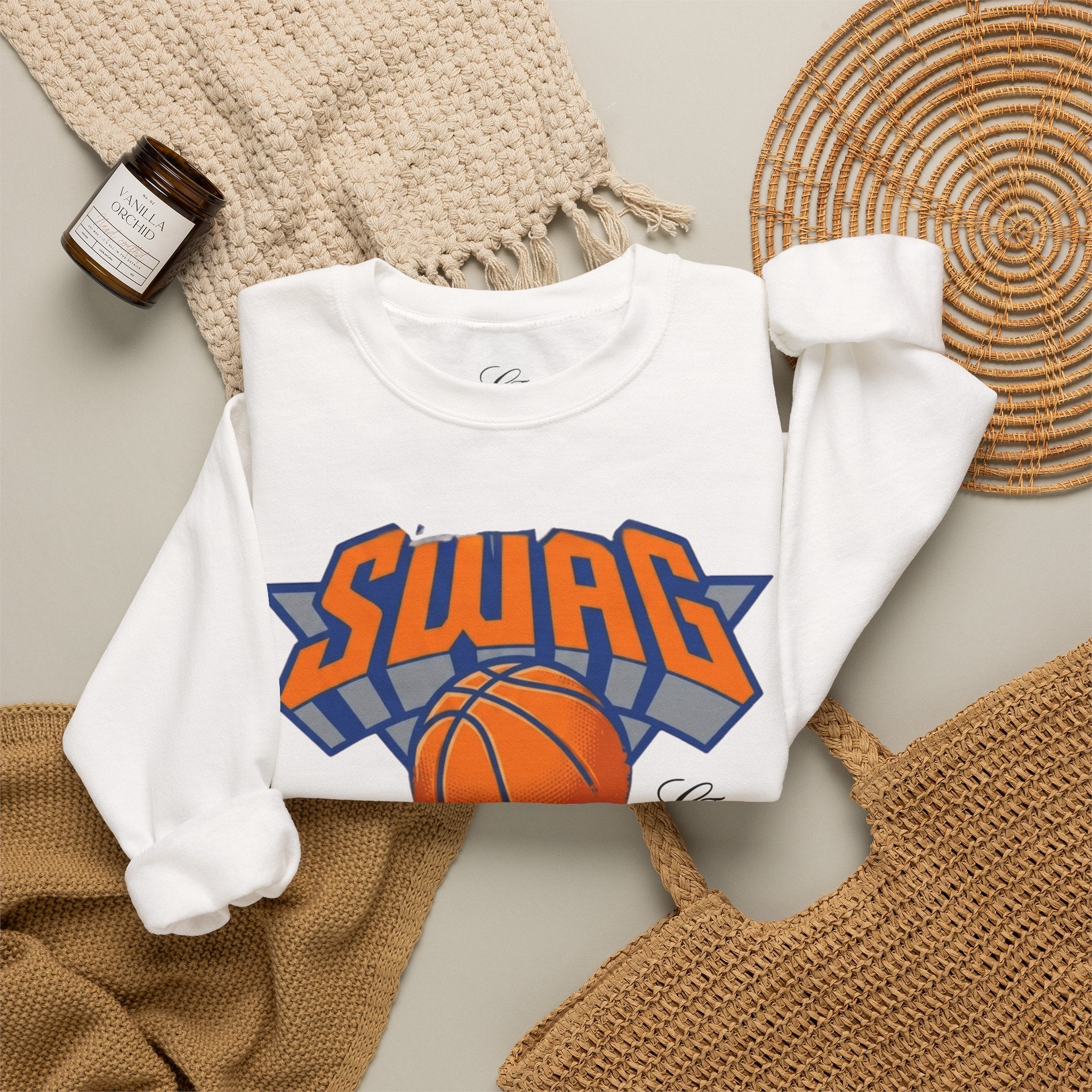 Swag Dripping Basketball Sweatshirt | Streetwear Hoop Graphic by GT Artland
