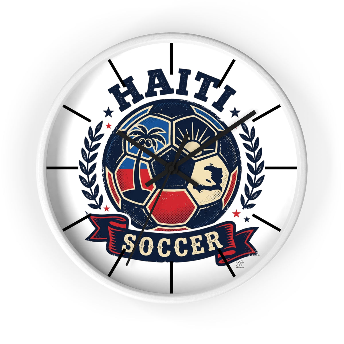 Haitian Soccer Ball Wall Clock