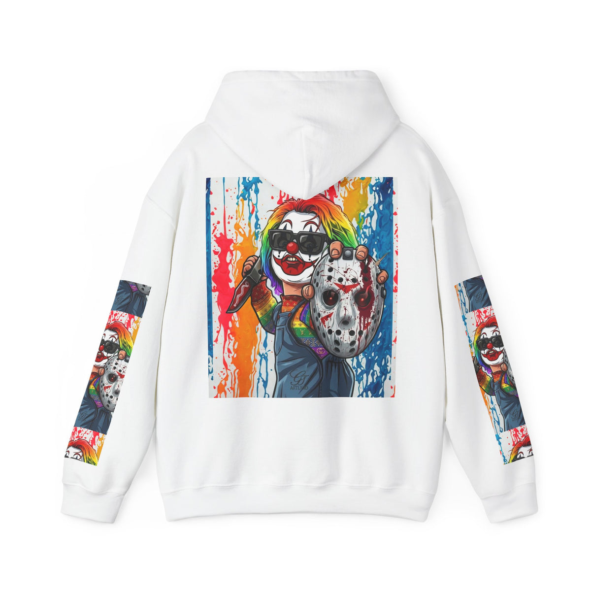 Rainbow Slasher Unisex Heavy Blend Hooded Sweatshirt by GT Artland