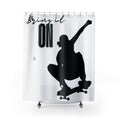 Daring Skateboarder Bring It On Shower Curtain | Bathroom Decor