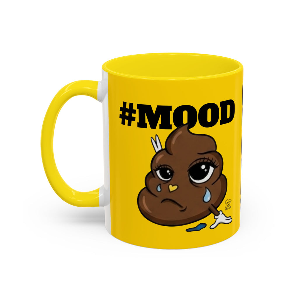 #MOOD Poop Emoji Accent Coffee Mug Yellow Edition — Funny 11/15oz Novelty Mug by GT Artland