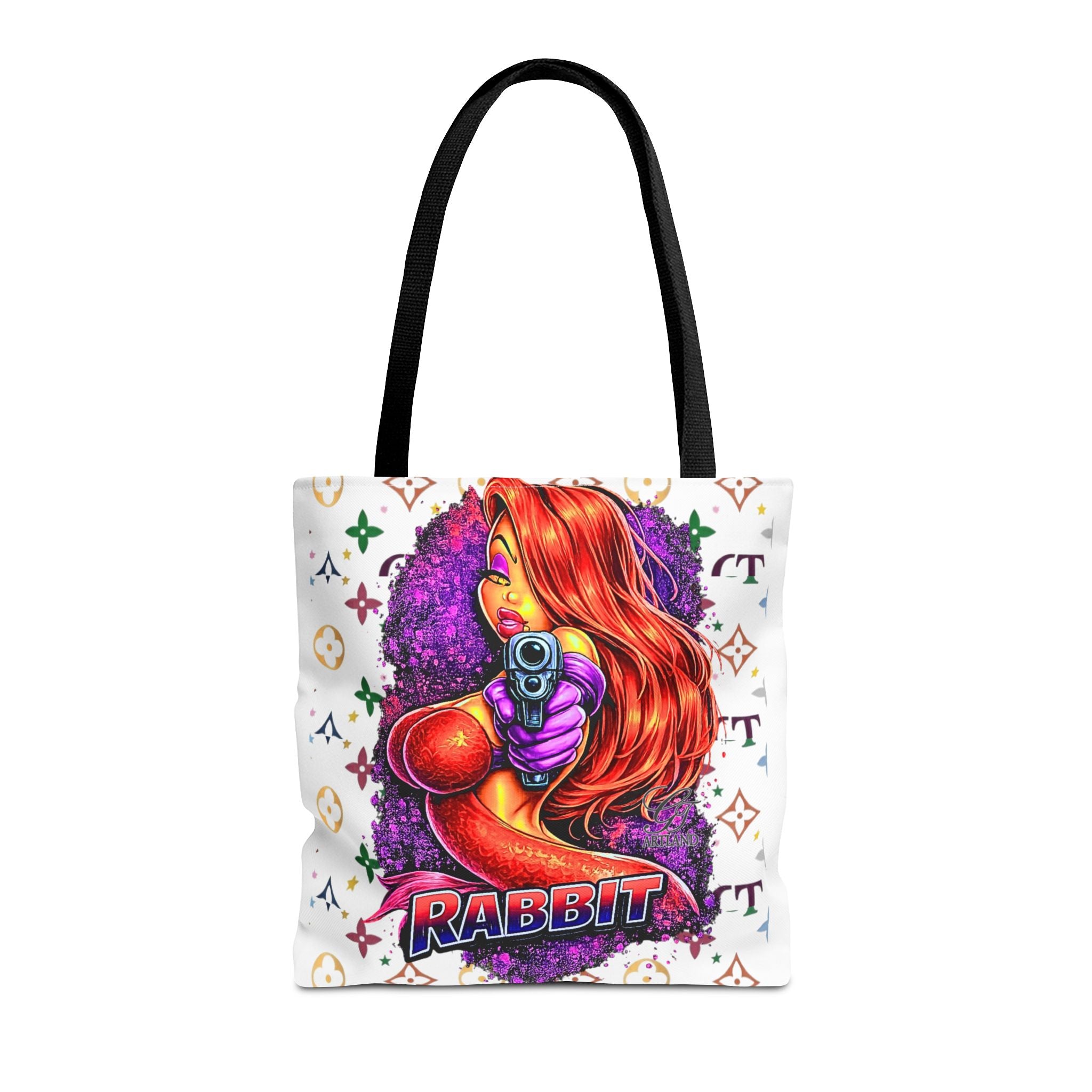 Rabbit Pin-Up Tote Bag – Retro Femme Fatale by GT Artland