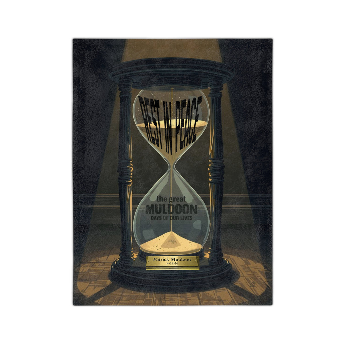 Patrick Muldoon Hourglass Velveteen Microfiber Blanket | -Souvenir