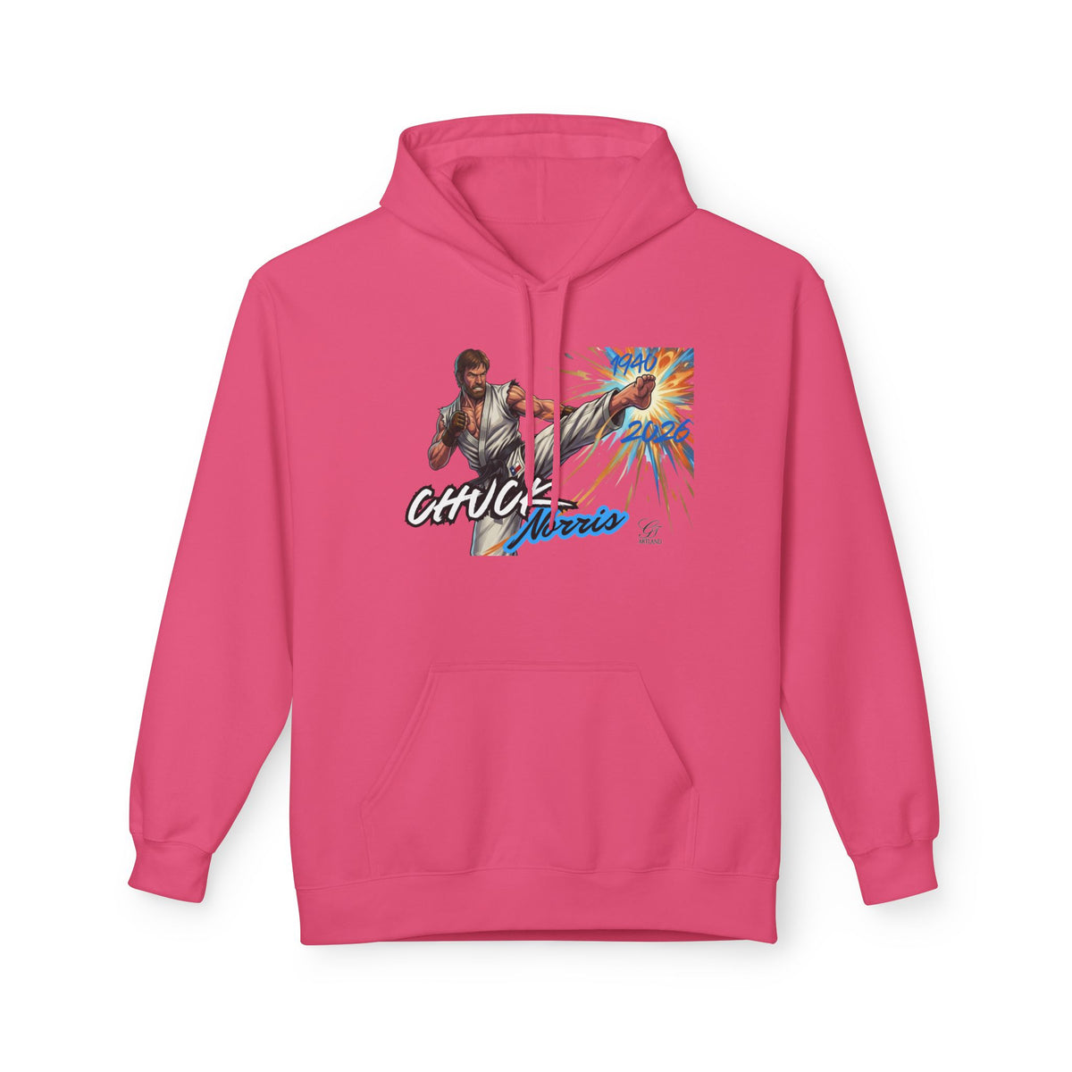 Chuck Norris Martial Arts Hoodie | Vintage Action Illustration