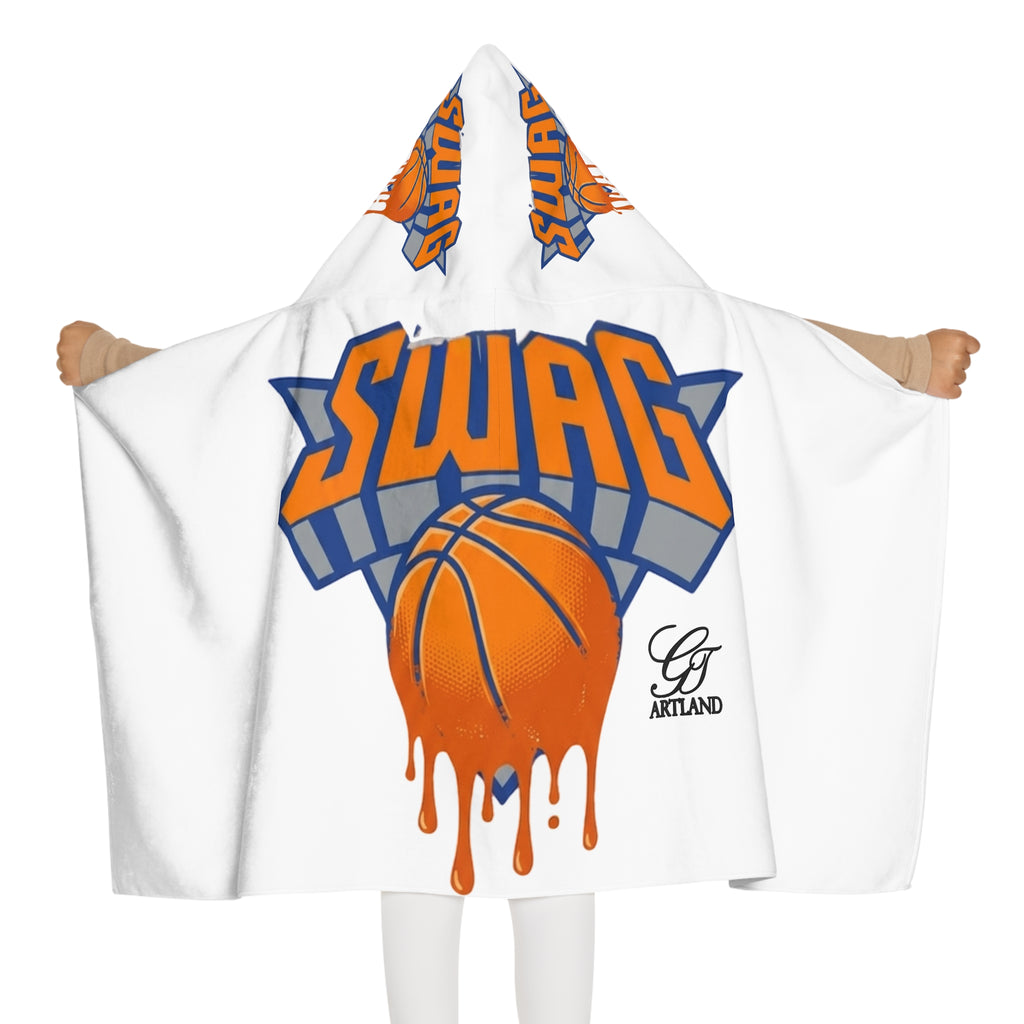 Copy of NYC Dripping Basketball Youth Hooded Towel | Kids Swim Beach Wrap by GT Artland