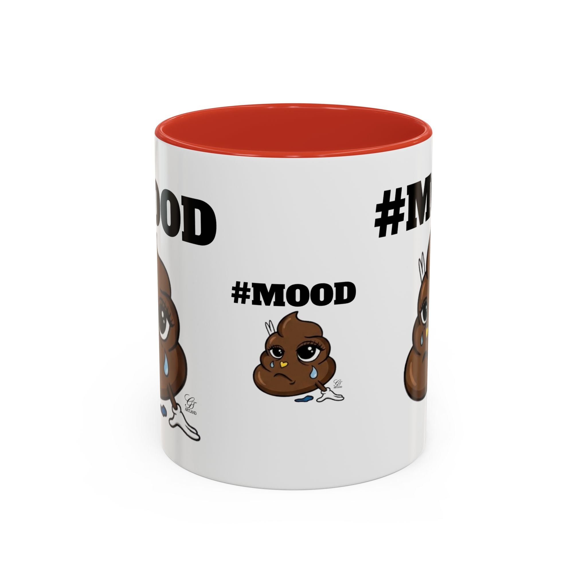 #MOOD Poop Emoji Accent Coffee Mug — Funny 11/15oz Novelty Mug by GT Artland