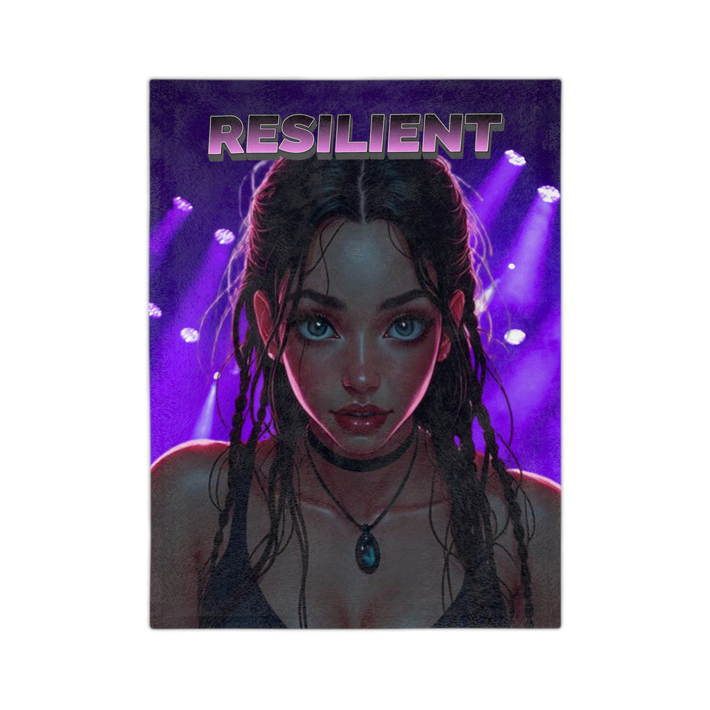 Neon "Resilient" Lady Velveteen Blanket - Throw