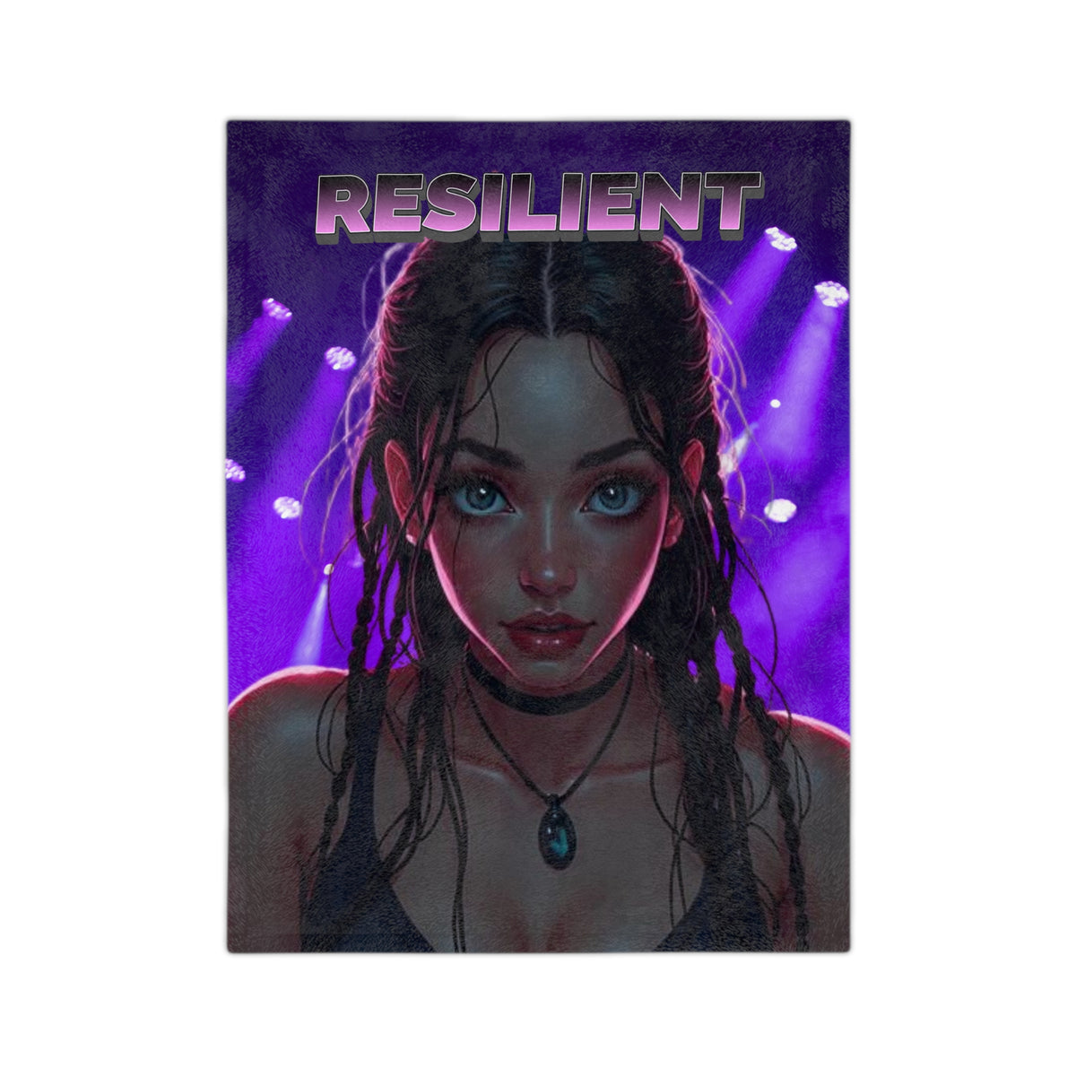 Neon "Resilient" Lady Velveteen Blanket - Throw