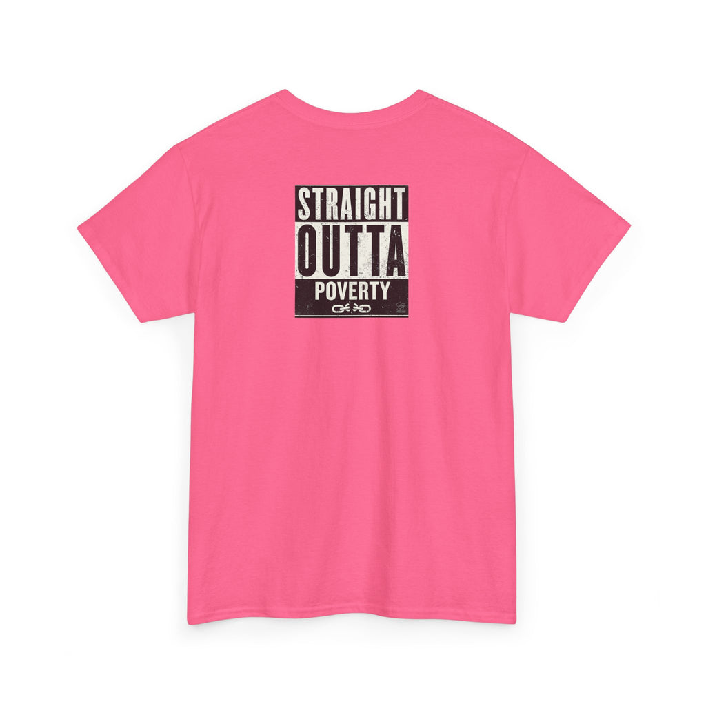 Straight Outta Poverty T-Shirt | Typographic Statement Tee by GT Artland