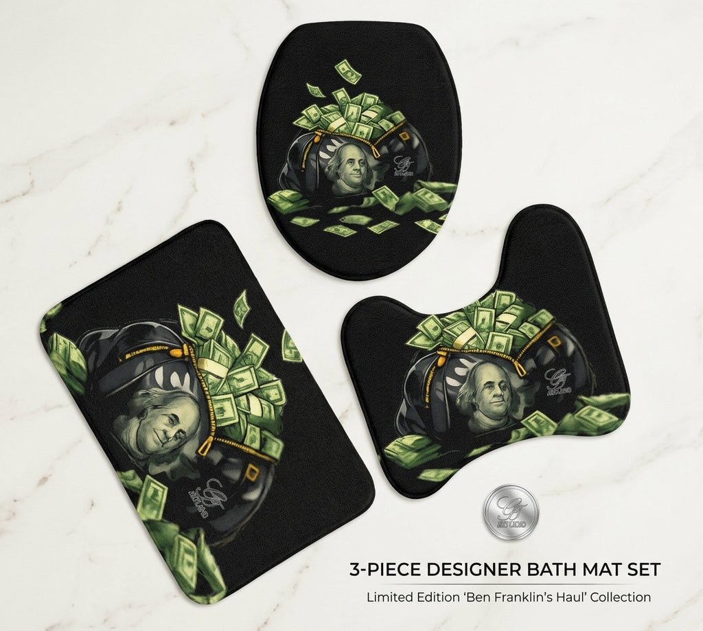 Big Money Luxury Bags Bath Mat 3-Piece Set by GT Artland