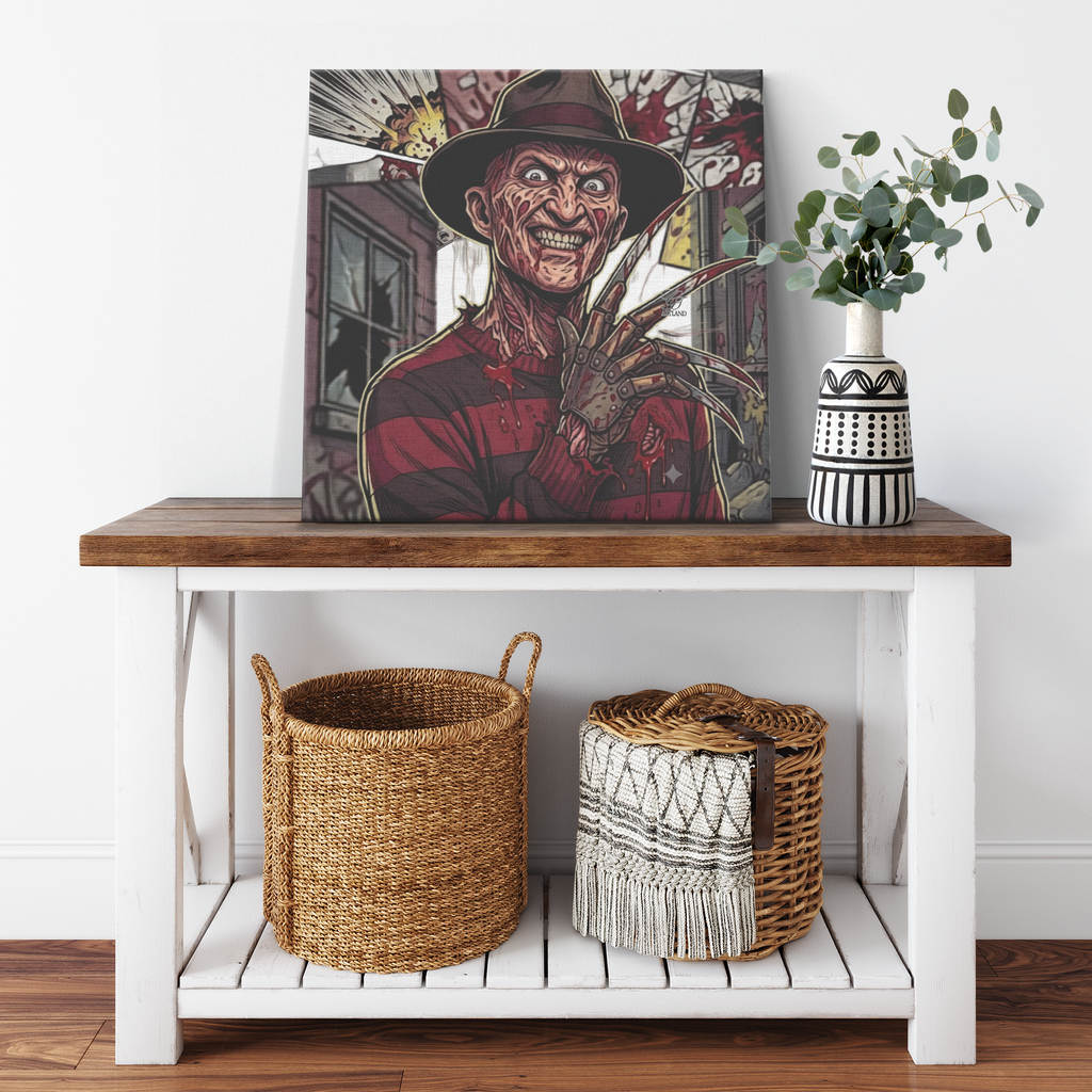 Nightmare Freddy Horror Airbrush Designer Canvas Wrap by GT Artland