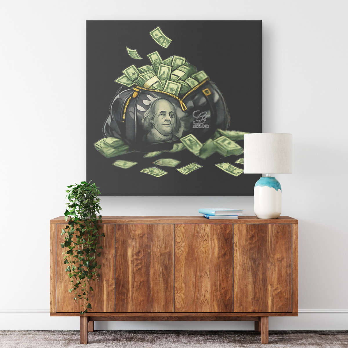 Big Money Bagz Designer Twist Canvas Wrap by GT Artland